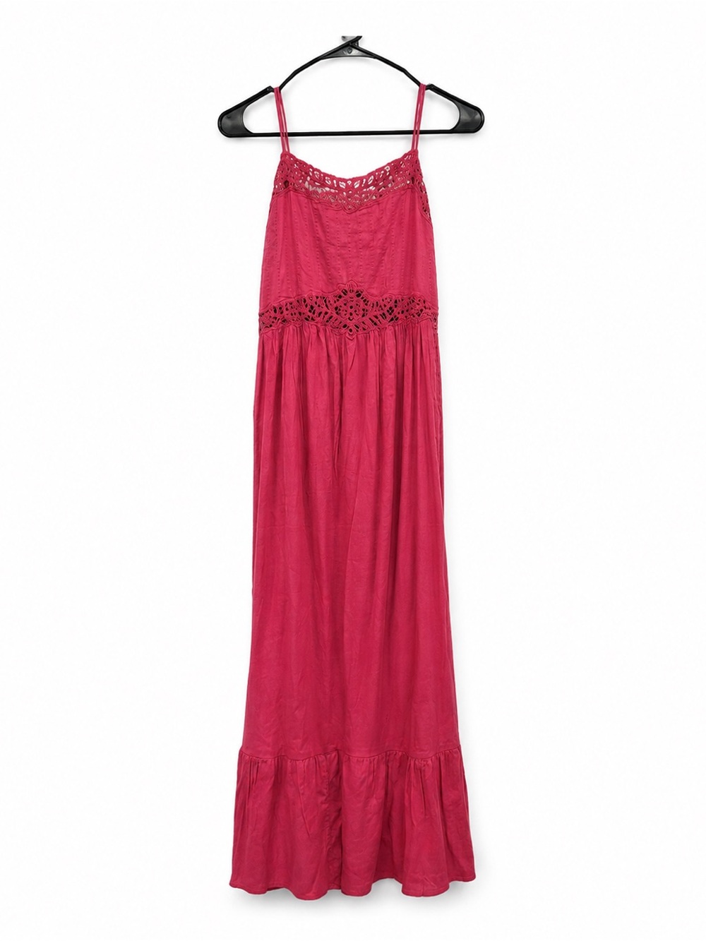 Universal Thread Pink Crochet Maxi Dress Size M NWT Boho Summer